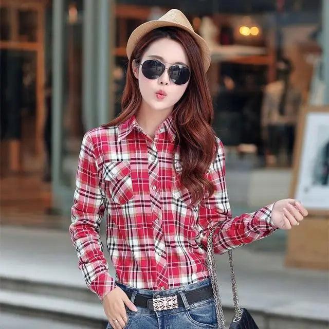 Women's Lined Plaid Shirt Jacket – Button-Front Shacket