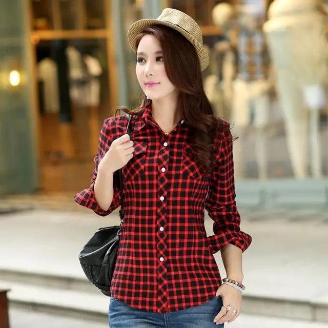 Women's Lined Plaid Shirt Jacket – Button-Front Shacket